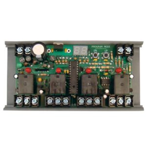 Functional Devices RIBMN24Q4C-PX Field Adjustable Staging Threshold Relay Module, 4 Outputs, 24 Vac/dc Power Input, 0-10 Vdc Control Input, 2.75" Track Mount