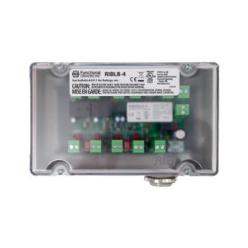 Functional Devices RIBLB-4 AHU Fan Safety Alarm and General Purpose Logic Circuit, 24 Vac/dc Power Input, 4 Alarm Inputs all with N/C Outputs, NEMA 1 Housing
