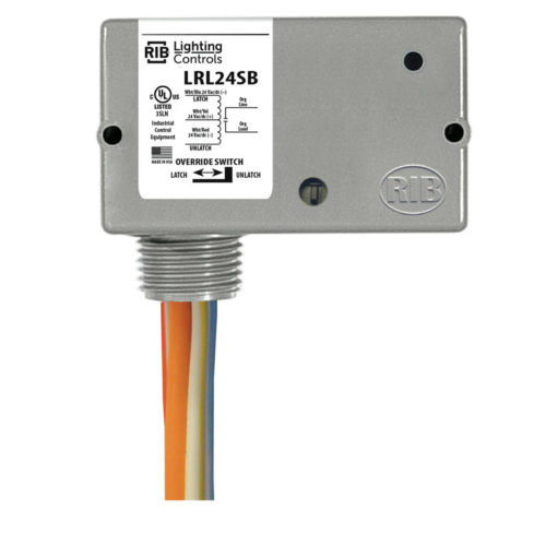 Functional Devices LRL24SB Mechanically Latching Relay, 20 Amp SPST + True Override, 24 Vac/dc Coil, NEMA 1 Housing