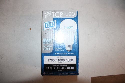 TCP Lighting LED-16A21D3WAY41K LED Bulbs EA