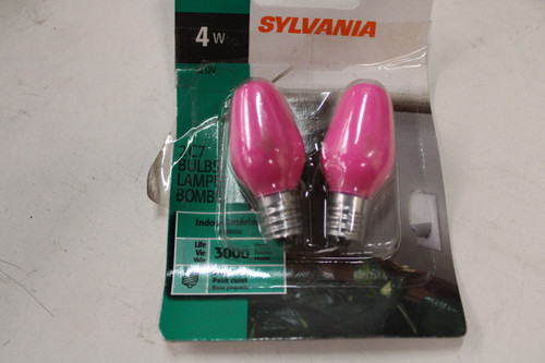 Sylvania 4C7/PINK/BL Miniature and Specialty Bulbs EA