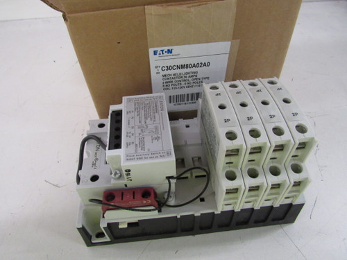 Eaton C30CNM80A02A0 Lighting Contactor Open 30A 120V 50/60Hz 8NO