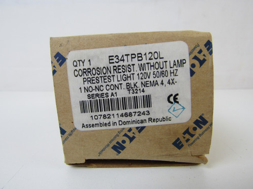 Eaton E34TPB120L Occupancy Switches Prestest 120V 1NO 1NC NEMA 3/3R/4/4X/12/13 Lamp Not Included Watertight/Oiltight