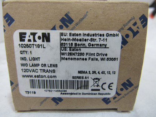 Eaton 10250T181L Occupancy Switches LED 120V NEMA 3/3R/4/4X/12/13 Watertight/Oiltight Lamp & Lens Not Included