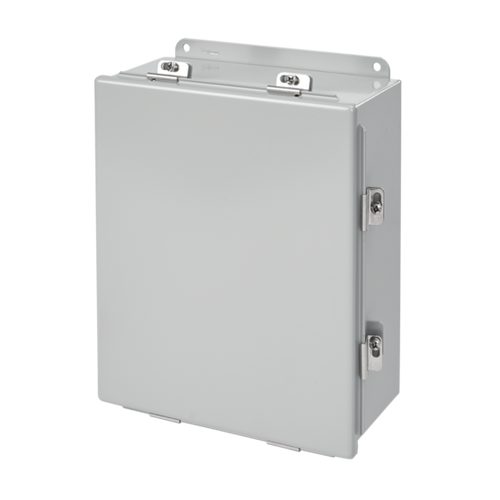 nVent Hoffman A1614CHNF Continuous Hinge Enclosure with Clamps Type 4, 16x14x6, Gray, Mild Steel