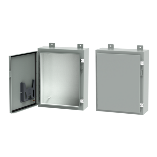 nVent Hoffman A423010LP Continuous Hinge Enclosure with Clamps LP Type 12, 42x30x10, Gray, Mild Steel
