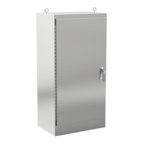 nVent Hoffman A723630SSFSN4 Freestand 1 Door Single Access 3Pt Type 4X, 72x36x30, Brushed, SS304