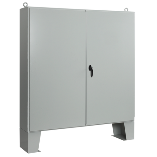 nVent Hoffman A727212ULPG Two-Door Floorstand Gray Inside Type 12, 72.06x72.06x12.06, Gray, Steel