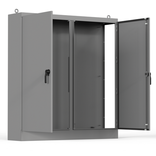 nVent Hoffman AU72X7818RLP Universal Free-Stand Right Side Open, 72.13x77.99x18.11, Gray, Steel