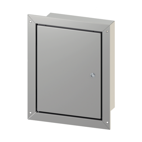 nVent Hoffman CFM16126LG Concept Flush-Mounted Enclosures, 16.00x12.00x6.00, Lt Gray, Steel