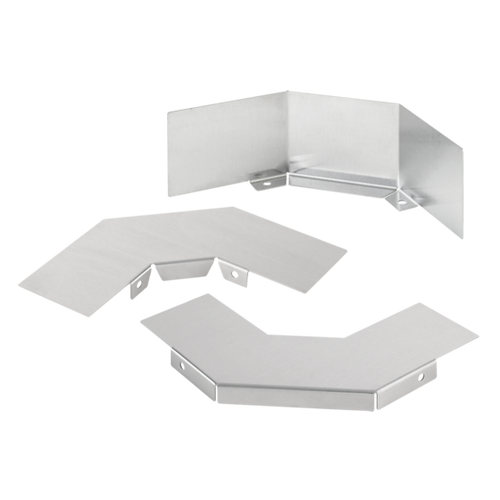 nVent Hoffman CT44DEOC90SS Divider 90-Degree Elbow CleanTray Outside Cover, 4.00x4.00, Brushed, SS304