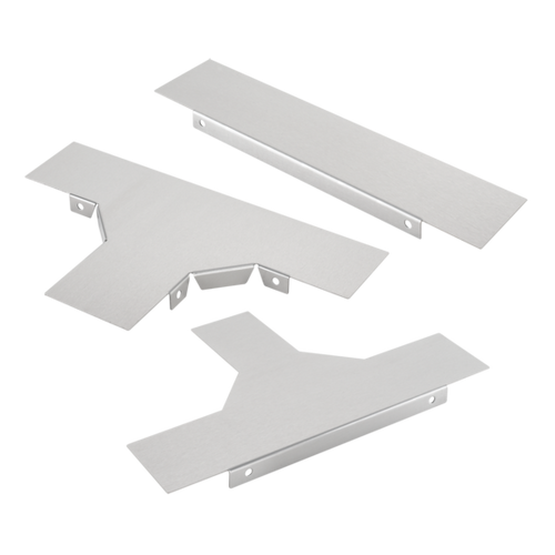 nVent Hoffman CT66DTOCSS Divider CleanTray 90-Degree Tee Outside Cover, 6.00x6.00, Brushed, SS304