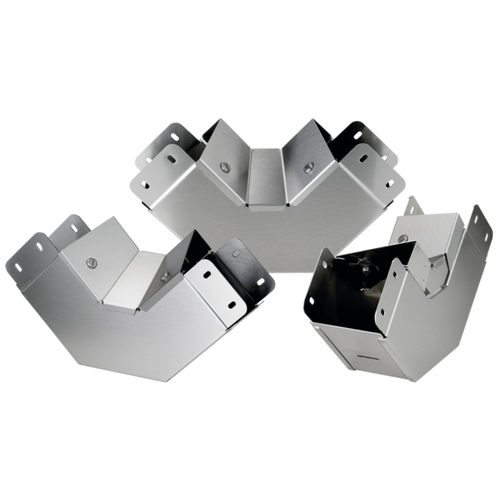 nVent Hoffman CTS66EIC90SS 90-Degree Elbow CleanTray Inside Cover Sloped, 6.00x6.00, Brushed, SS304
