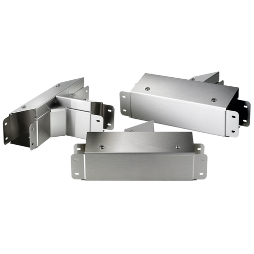 nVent Hoffman CTS66TFCOSS 90-Degree Tee CleanTray Top Cover Sloped Outward, 6.00x6.00, Brushed, SS304