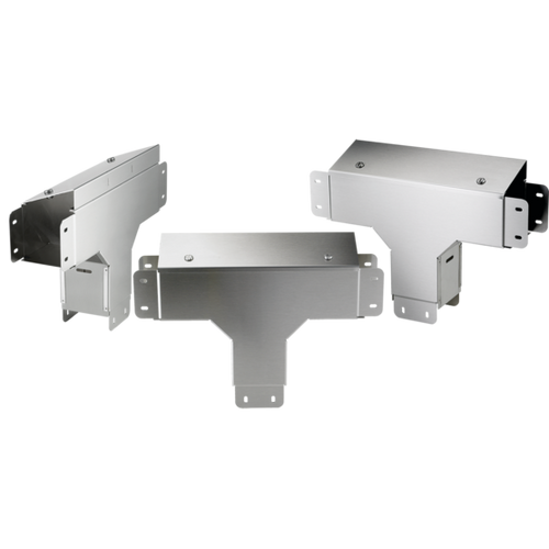 nVent Hoffman CTS66TOCSS 90-Degree Tee CleanTray Outside Cover Sloped, 6.00x6.00, Brushed, SS304