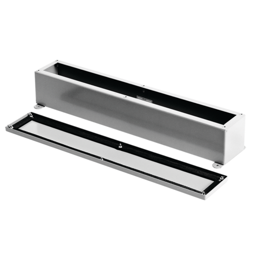 nVent Hoffman F4424SC Screw Cover Wiring Trough Type 12, 4.00x4.00x24.00, Gray, Steel