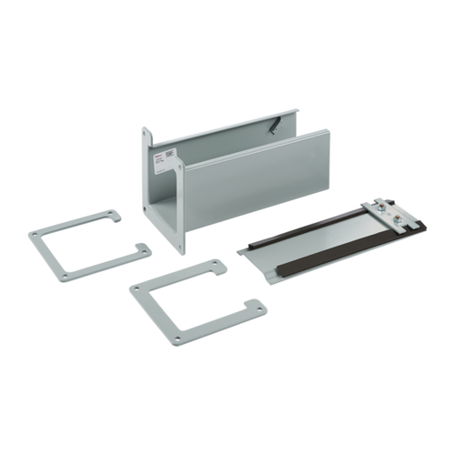 nVent Hoffman F44LA Telescope Fitting Lay-In Hinged Cover, 4.00x4.00, Gray, Steel
