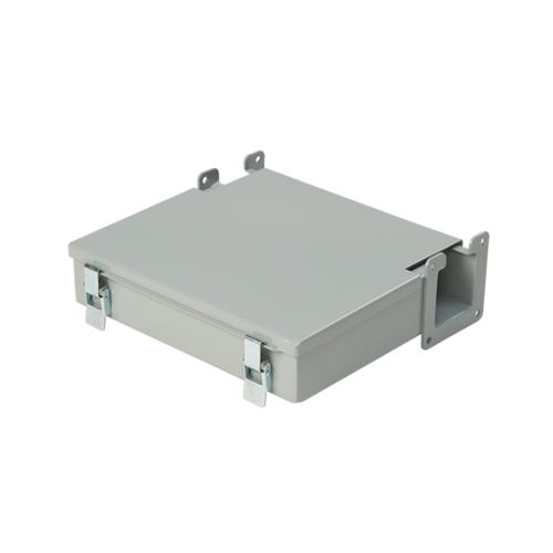 nVent Hoffman F44LJ Junction Box Lay-in Hinged-Cover, 4.00x4.00, Gray, Steel