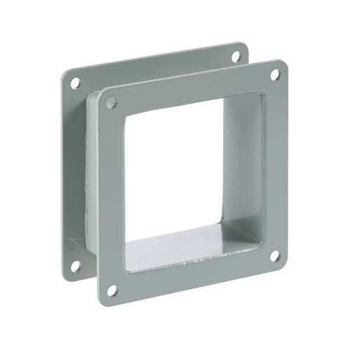 nVent Hoffman F44WN1 Nipple Feed-Through Wireway, 4.00x4.00x1.00, Gray, Mild Steel