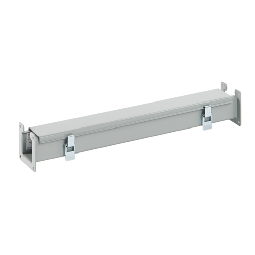 nVent Hoffman F66L24 Straight Section Lay-in Hinged Cover Type 12, 6.00x6.00x24.00, Gray, Steel