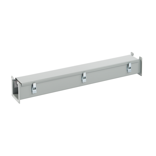 nVent Hoffman F66L36 Straight Section Lay-in Hinged Cover Type 12, 6.00x6.00x36.00, Gray, Steel