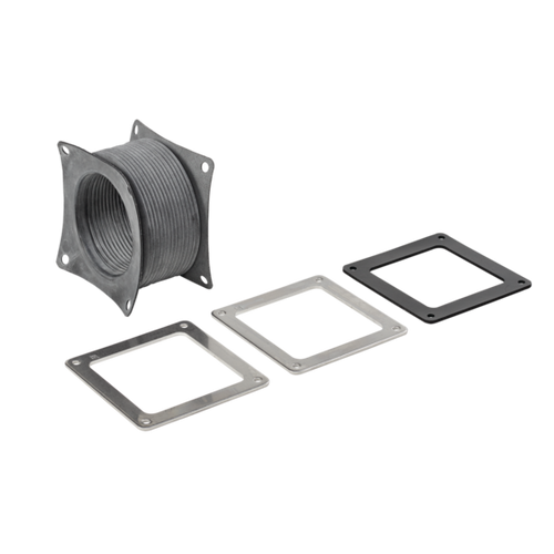 nVent Hoffman F66WFFSS Flexible Fitting Feed-Through, 6.00x6.00, Brushed, Rubber and SS304