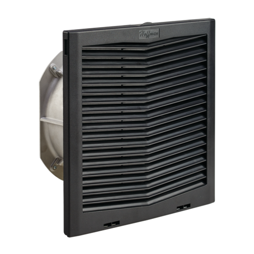 nVent Hoffman HF1316413 HF13 Side-Mount Filter Fan, 115V 395CFM, Black