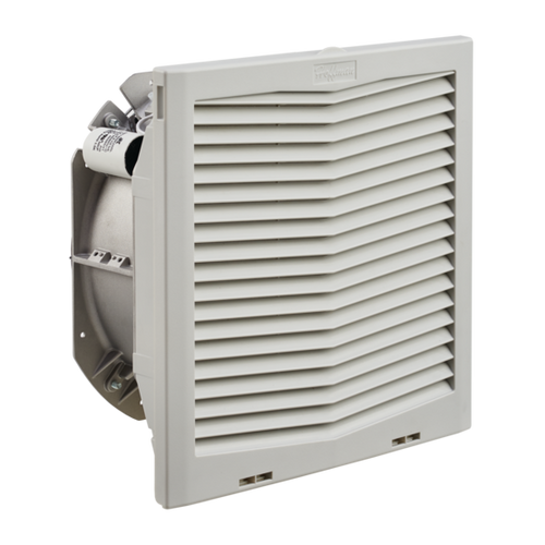 nVent Hoffman HF1326424 HF13 Side-Mount Filter Fan, 230V 484CFM, Lt Gray