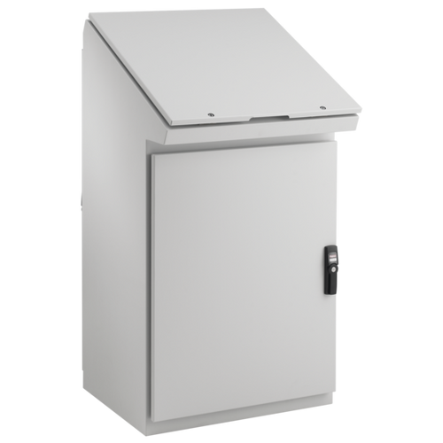 nVent Hoffman PGLD1275DC ProLine Gold Series 1-Bay Desk Console Type 12, 1175x641x500, Lt Gray, Steel