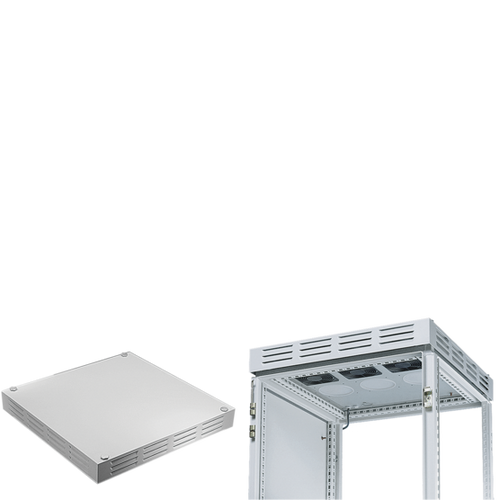 nVent Hoffman PVT3F782EMC ProLine Vented Top with Fan Tray, fits 700x800mm, Light Gray, EMC, 230V