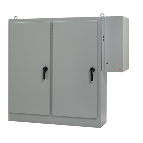 nVent Hoffman A84XD4018FTCLP Sequestr External Disconnect Pkg Wht In Type 12, 84.12x40.25x18.12, Gray, Steel
