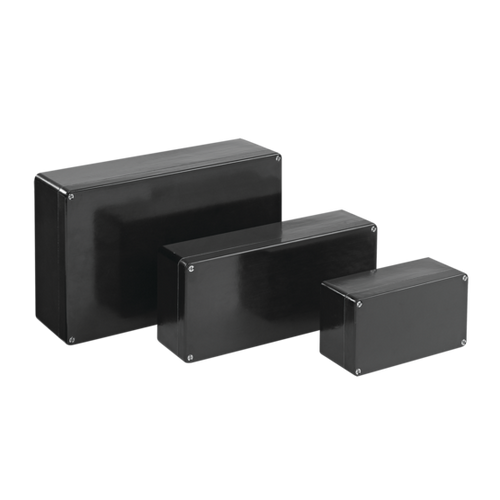 nVent Hoffman EXE12212090 ZonEx Non-Metallic Terminal Enclosure, 120x122x90mm, Black, Fiberglass