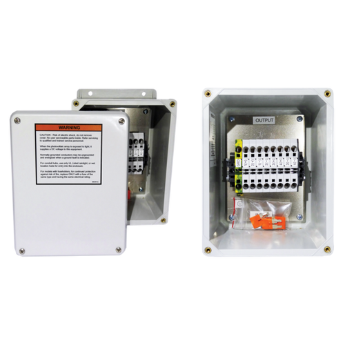 nVent Hoffman RU-2 RU Solar String Transition Box, 9.31x7.31x3.13, Light Gray, Fiberglass