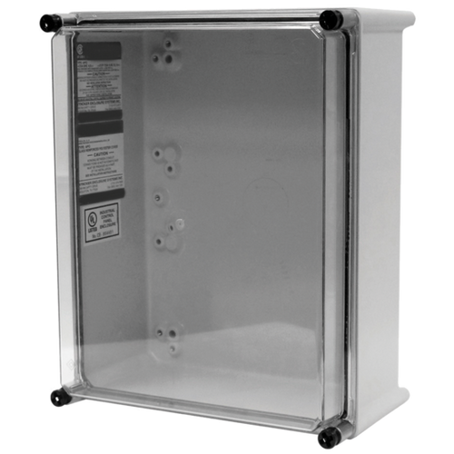 nVent Hoffman A31-1207DT APO with Transparent Inspection Window Type 4X, 11.89x7.32x6.93, Lt Gray, Fiberglass, DT