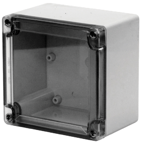 nVent Hoffman MBG050303PCCT MultiBoxG Transparent Screw Cover Type 4X, 4.80x3.23x3.35, Lt Gray, Polycarbonate, PCCT