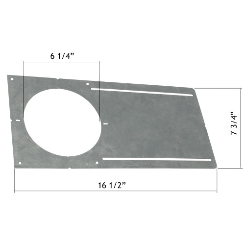 Lotus LED Lights MP6-2 6 1/4" Hole 13" Flat Plate for all 6" models except LL6R