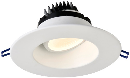 LRG6-3018K-HO-WH - 6" Round Regressed Gimbal HO 18W Dim To Warm 30-18K White 38¡ Type IC Air-Tight Wet CRI 90+ - Lotus LED Lights
