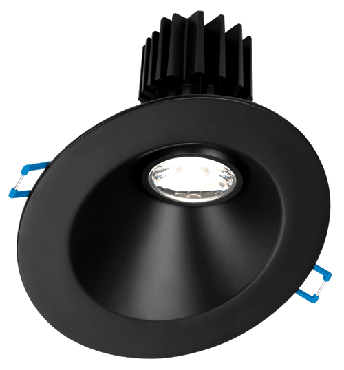 LRG3-3018K-HO-4RSL-BK - 4" 30¡ Sloped Round Regressed Gimbal Dim to Warm 30-18K 11W LED Black 38¡ IC Air-Tight Wet CRI 90+ - Lotus LED Lights
