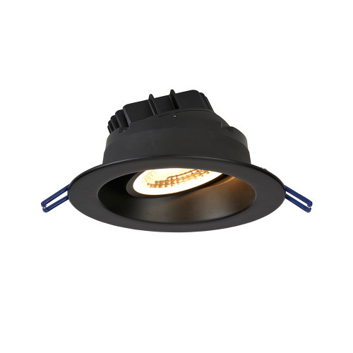 LRG4-3018K-HO-BK - 4" Round Regressed Gimbal HO 15W Dim To Warm 30-18K Black 38¡ Type IC Air-Tight Wet CRI 90+ - Lotus LED Lights