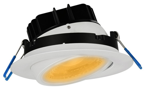 LL4G-3018K-HO-WH - 4" Round Eyeball Gimbal HO 15W LED Dim To Warm 30-18K White 38¡ Type IC Air-Tight Wet CRI 90+ - Lotus LED Lights