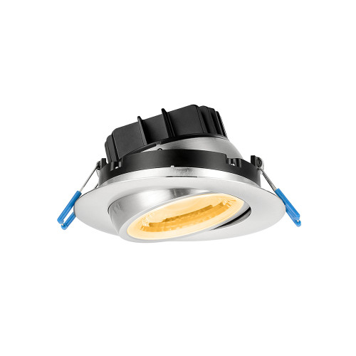 LL4G-30K-HO-BN - 4" Round Eyeball Gimbal HO 15W 3000K Brushed Nickel 38¡ 1200 lm Type IC Air-Tight Wet ES CRI 90+ - Lotus LED Lights