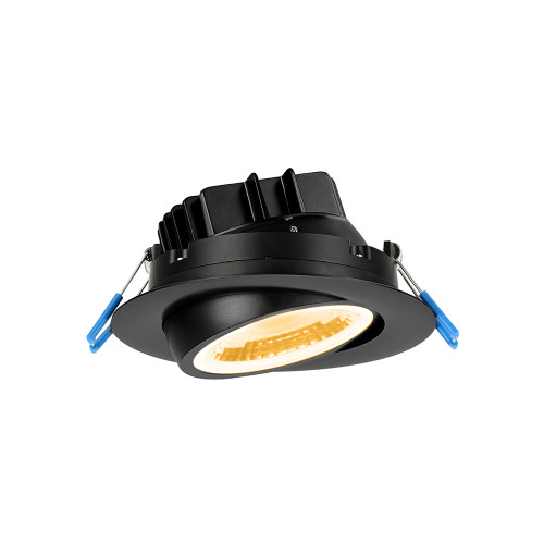 LL4G-41K-HO-BK - 4" Round Eyeball Gimbal HO 15W LED 4100K Black 38¡ 1300 lm Type IC Air-Tight Wet ES CRI 90+ - Lotus LED Lights