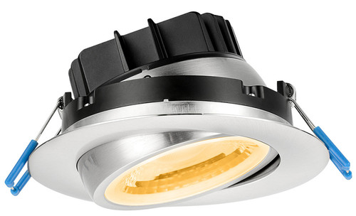 LL4G-5CCT-BN - 4" Round Eyeball Gimbal 5CCT 11.4W LED Brushed Nickel 38¡ Type IC Air-Tight Wet CRI 90+ - Lotus LED Lights