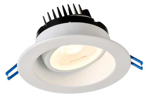 LRG4-3018K-WH - 4" Round Regressed Gimbal 11.4W Dim To Warm 30-18K White 38¡ Type IC Air-Tight Wet CRI 90+ - Lotus LED Lights
