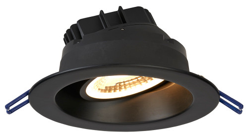 LRG4-40K-BK - 4" Round Regressed Gimbal 11.4W LED 4000K Black 38¡ 1050 lm Type IC Air-Tight Wet ES CRI 90+ - Lotus LED Lights