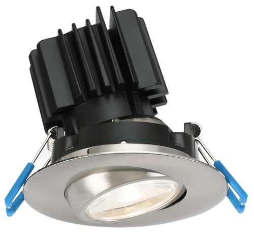 LL3G-50K-BN - 3" Round Eyeball Gimbal 7.5W LED 5000K Brushed Nickel 38¡ 650 lm Type IC Air-Tight Wet ES CRI 90+ - Lotus LED Lights