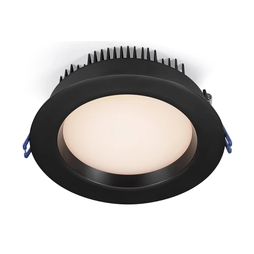 LL6RR-30K-BK - 6" Round Regressed Plenum 17W LED 3000K Black 95¡ 1200 lm Open IC Air-Tight Wet ES CRI 90+ - Lotus LED Lights
