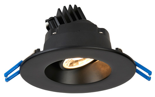 LRG3-5CCT-BK - 4" 30¡ Sloped Round Regressed Gimbal 7.5W 5CCT LED Black 38¡ Type IC Air-Tight Wet CRI 90+ - Lotus LED Lights
