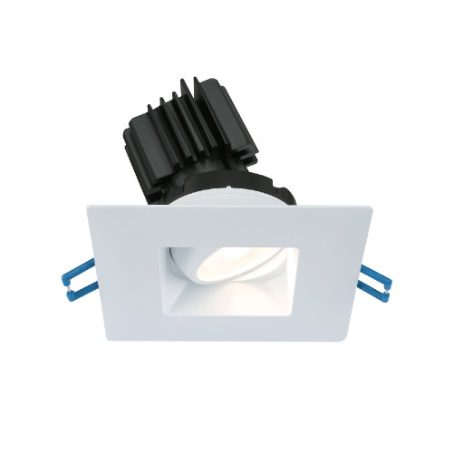 LSG3-40K-WH - 3" Square Regressed Gimbal 7.5W LED 4000K White 38¡ 630 lm Type IC Air-Tight Wet ES CRI 90+ - Lotus LED Lights