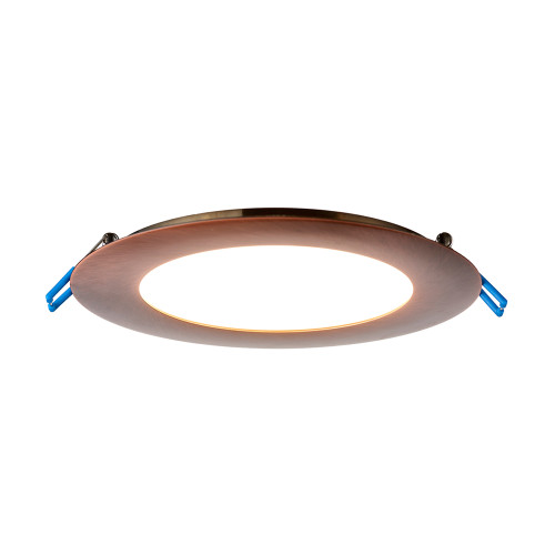 LL6R-40K-BC - 6" Round Super Thin 17W LED 4000K Brushed Copper 110¡ 1000lm Type IC Air-Tight Wet ES CRI 90+ - Lotus LED Lights